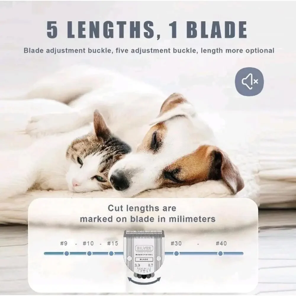 5 in 1 Replacement Clipper Blades Compatible with Wahl Bravura Clipper Chromado